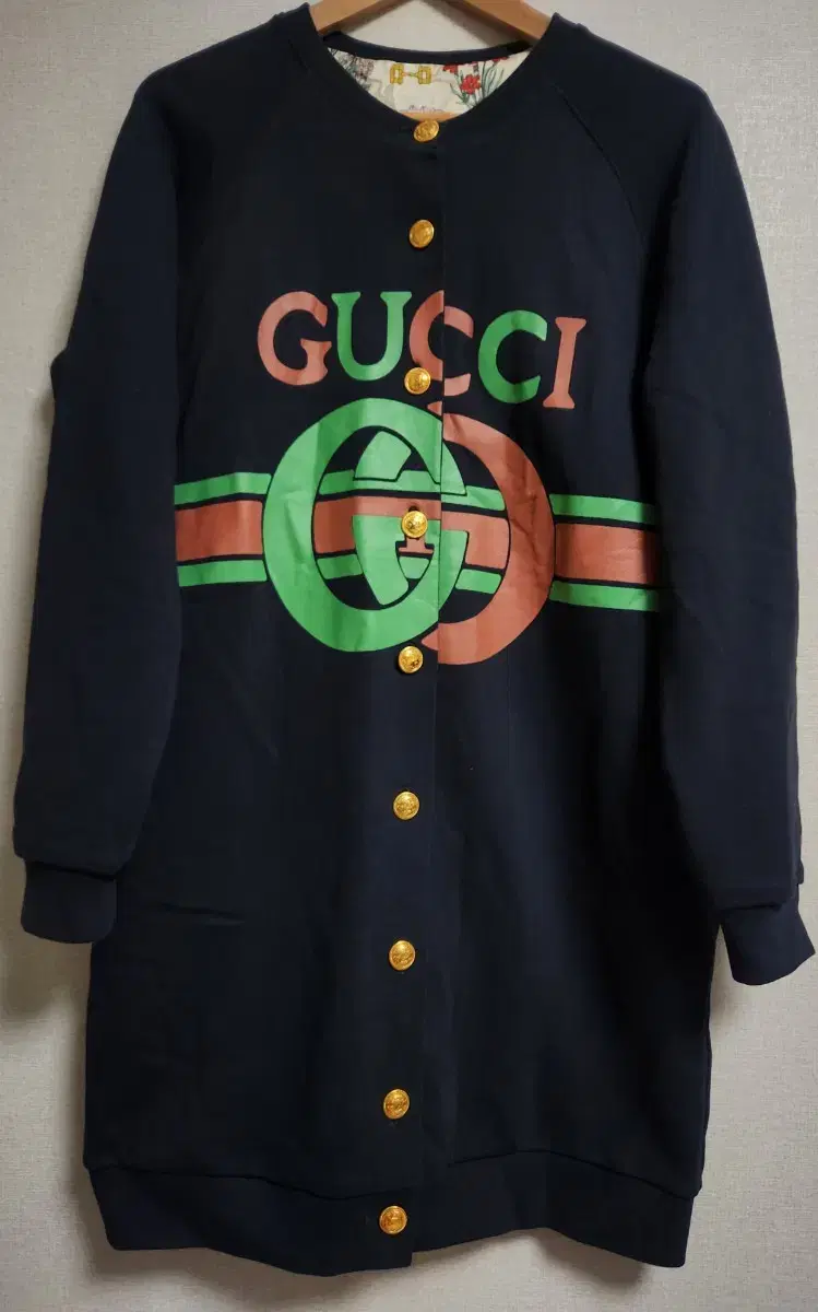 GUCCI/구찌 골드 버튼 롱 자켓